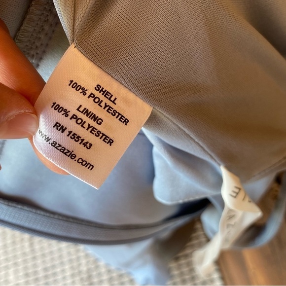 AZAZIE One Shoulder formal full length dress in Dusty Blue Womens size XL (C) - Picture 8 of 11